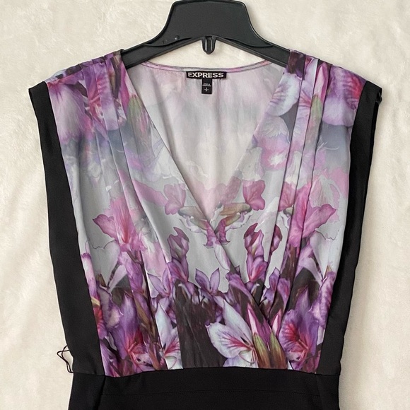 Express Belted Floral Print Dress Small - Picture 8 of 13